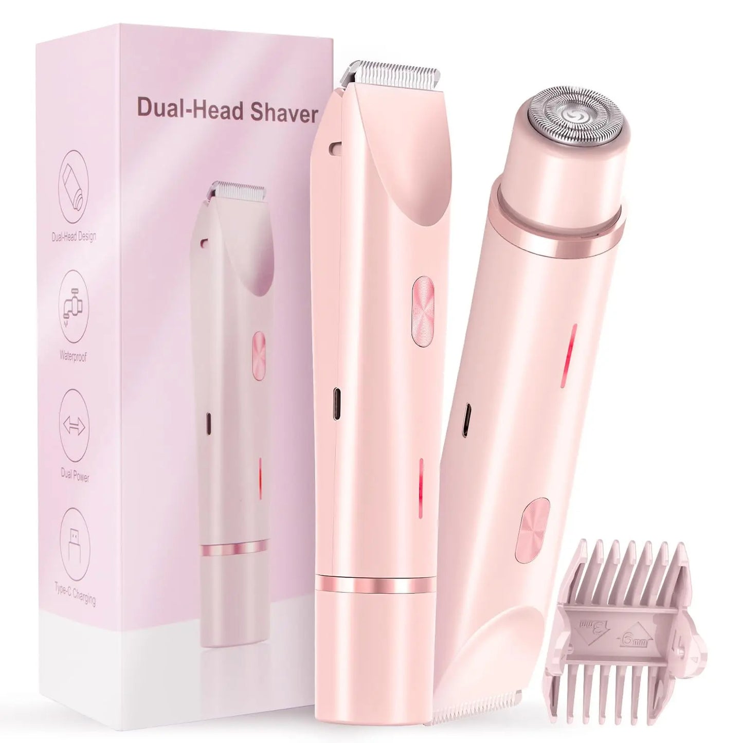 🌸2-in-1 Waterproof Electric Razor and Hair Trimmer for Women🌸