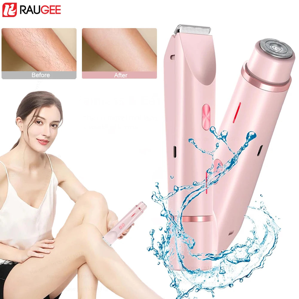 Electric Razor for Women Painless Hair Remover Leg Body Bikini Underarm Epilator Facial Mustache Trimmer Portable Lady Shaver